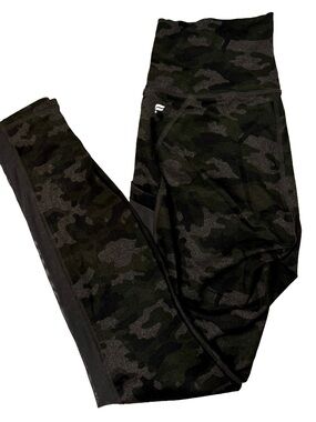 Fabletics Powerhold Camo High-Waist Leggings - Dark Green Size XS